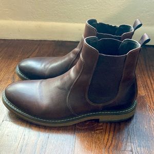 Nordstrom 1901 Men’s Brown Leather Chelsea Boots Size 11